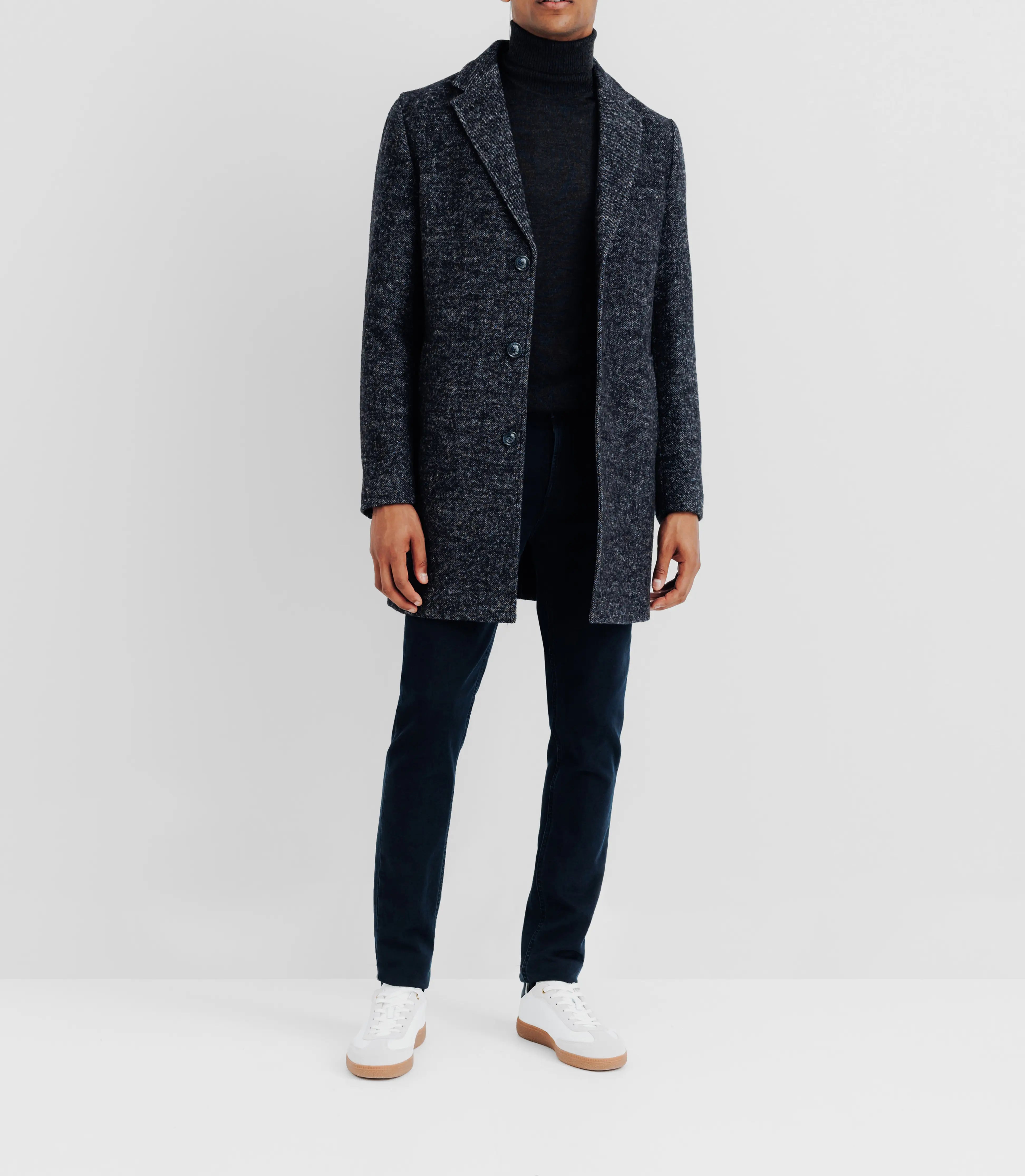 Manteau ville parementure amovible marine - IZAC