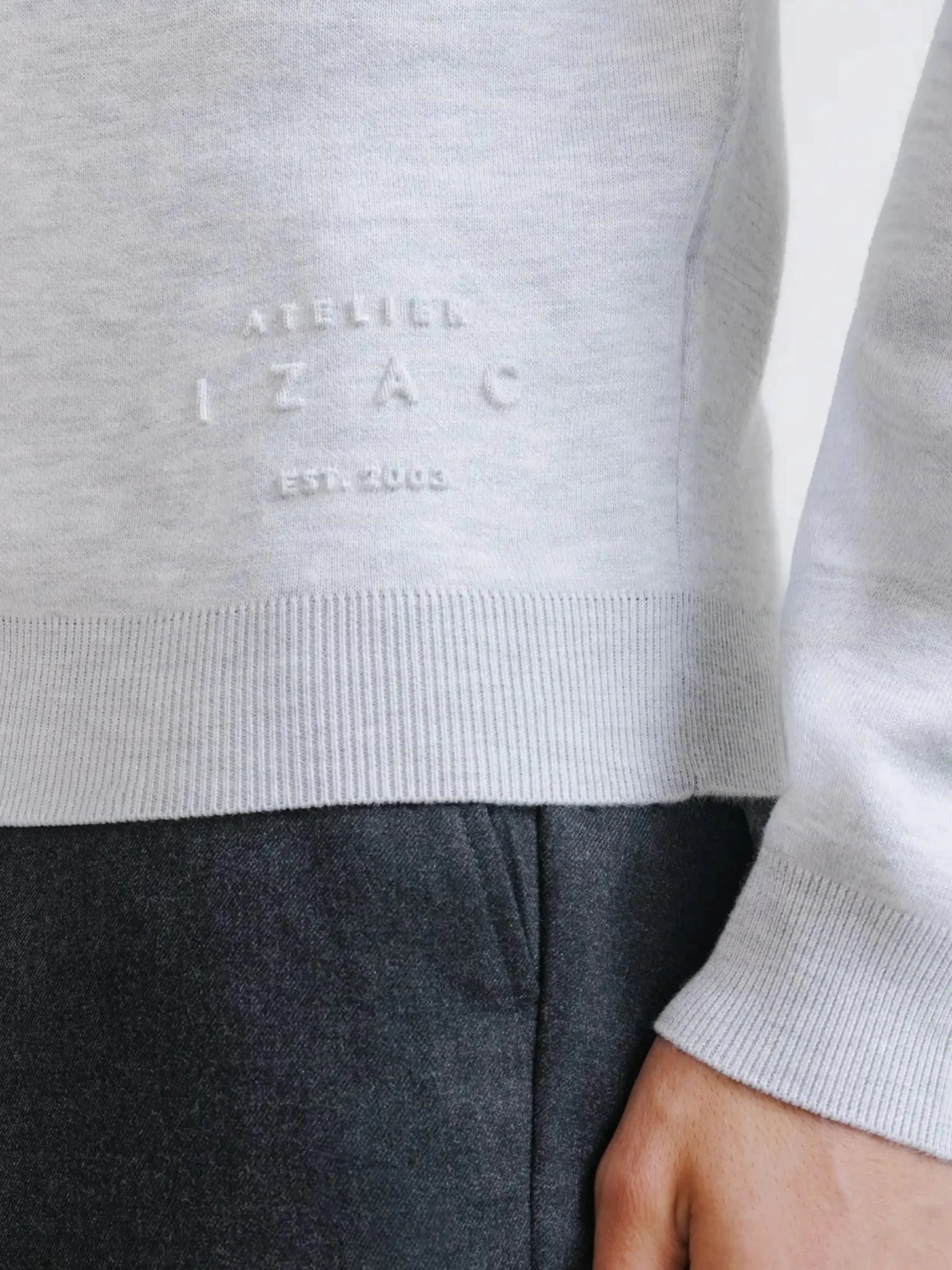 Light Grey Half-Zip Jumper
