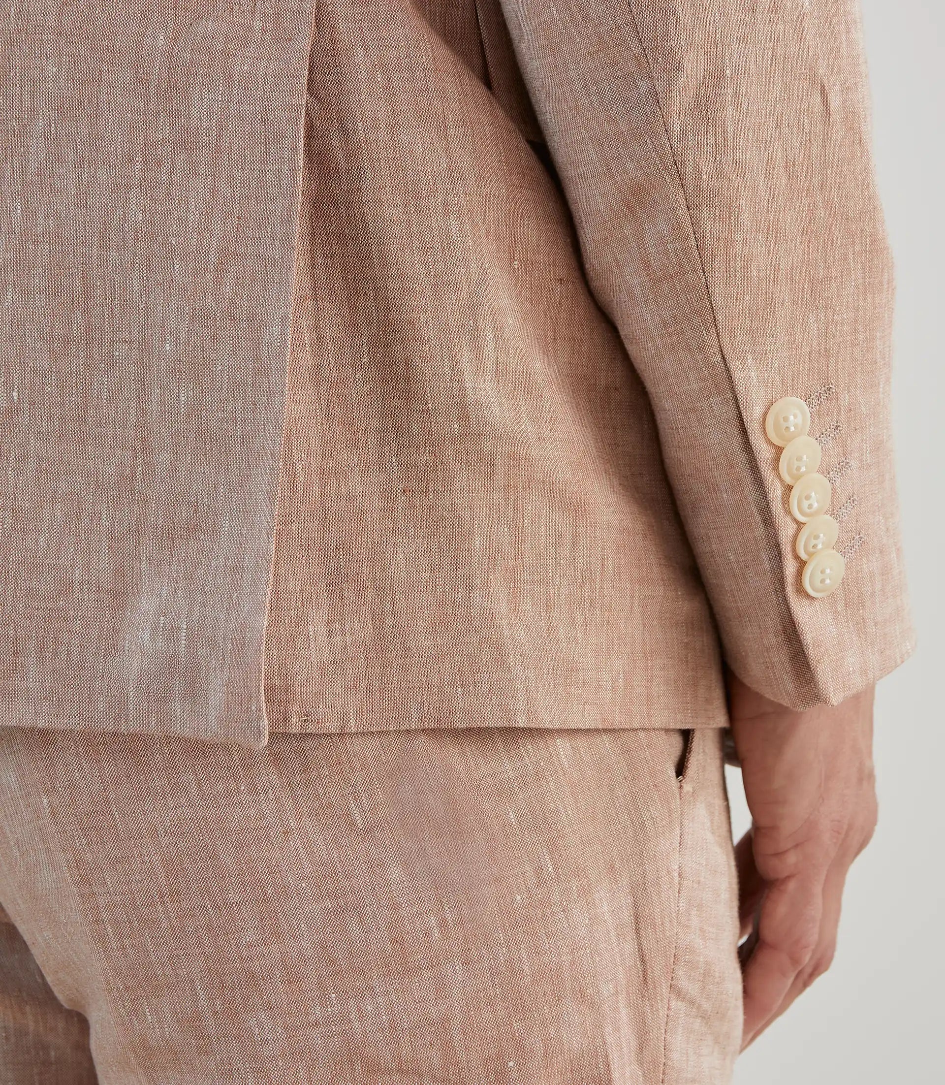 Orange 100% linen city jacket