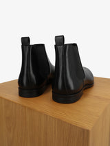 Bottine chelsea en cuir lisse noir - IZAC