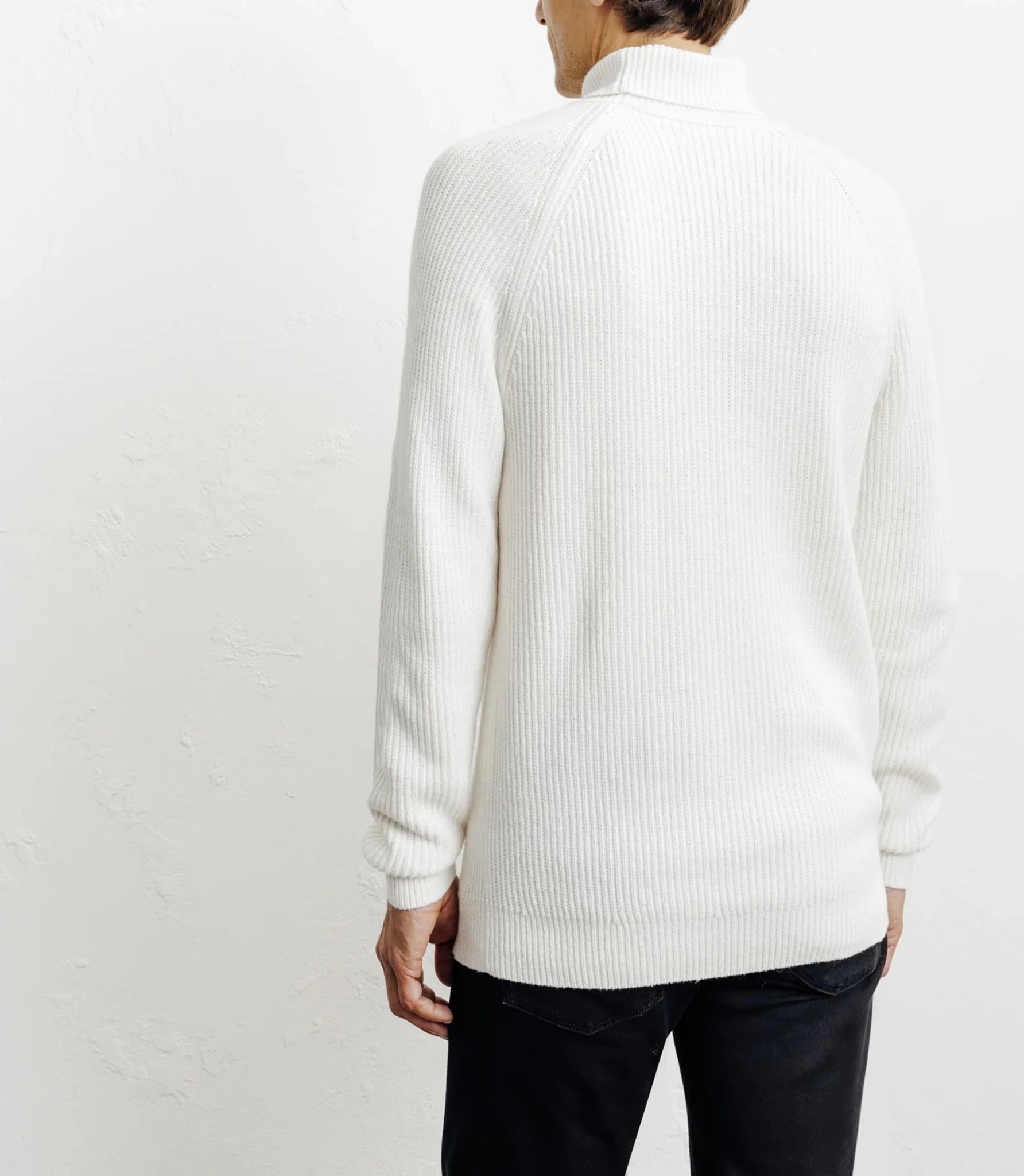 Pull col roulé uni écru - IZAC