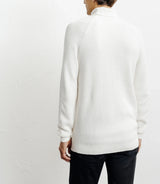 Pull col roulé uni écru