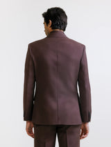 Brown 2-button wool blend suit