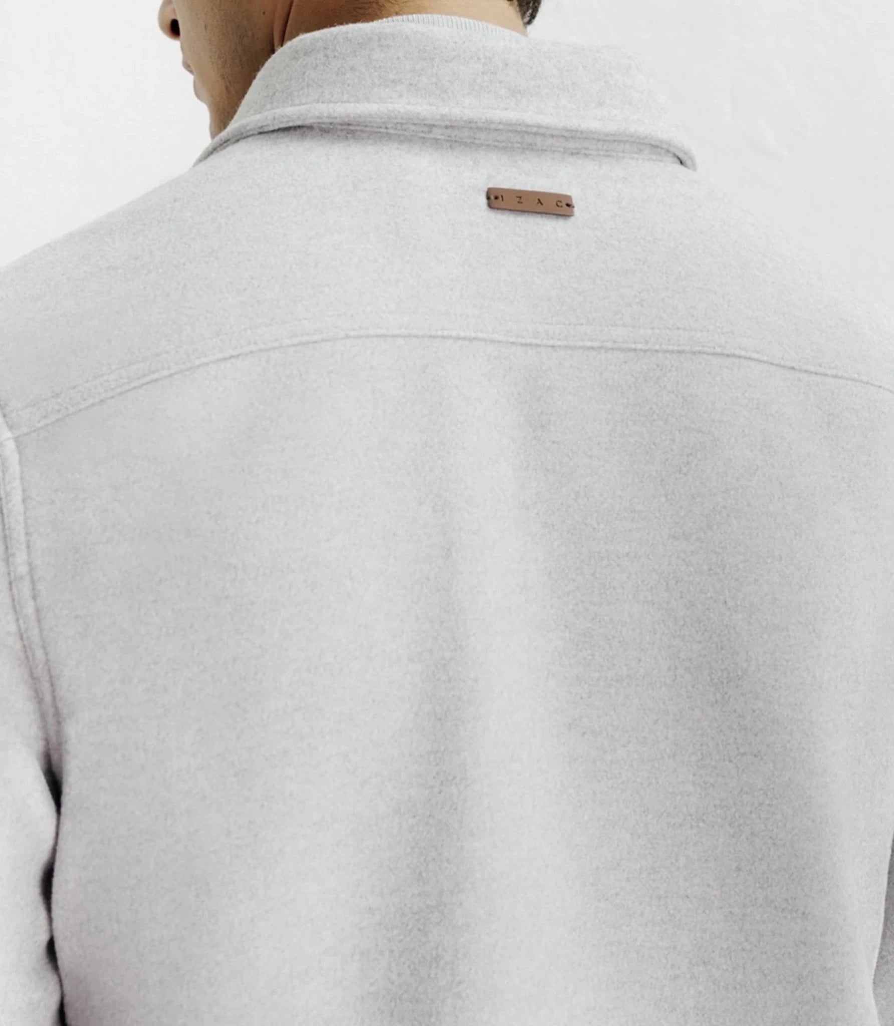 Light grey shirt collar casual jacket