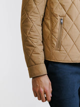 Camel high-neck jacket