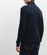 Navy turtleneck sweater