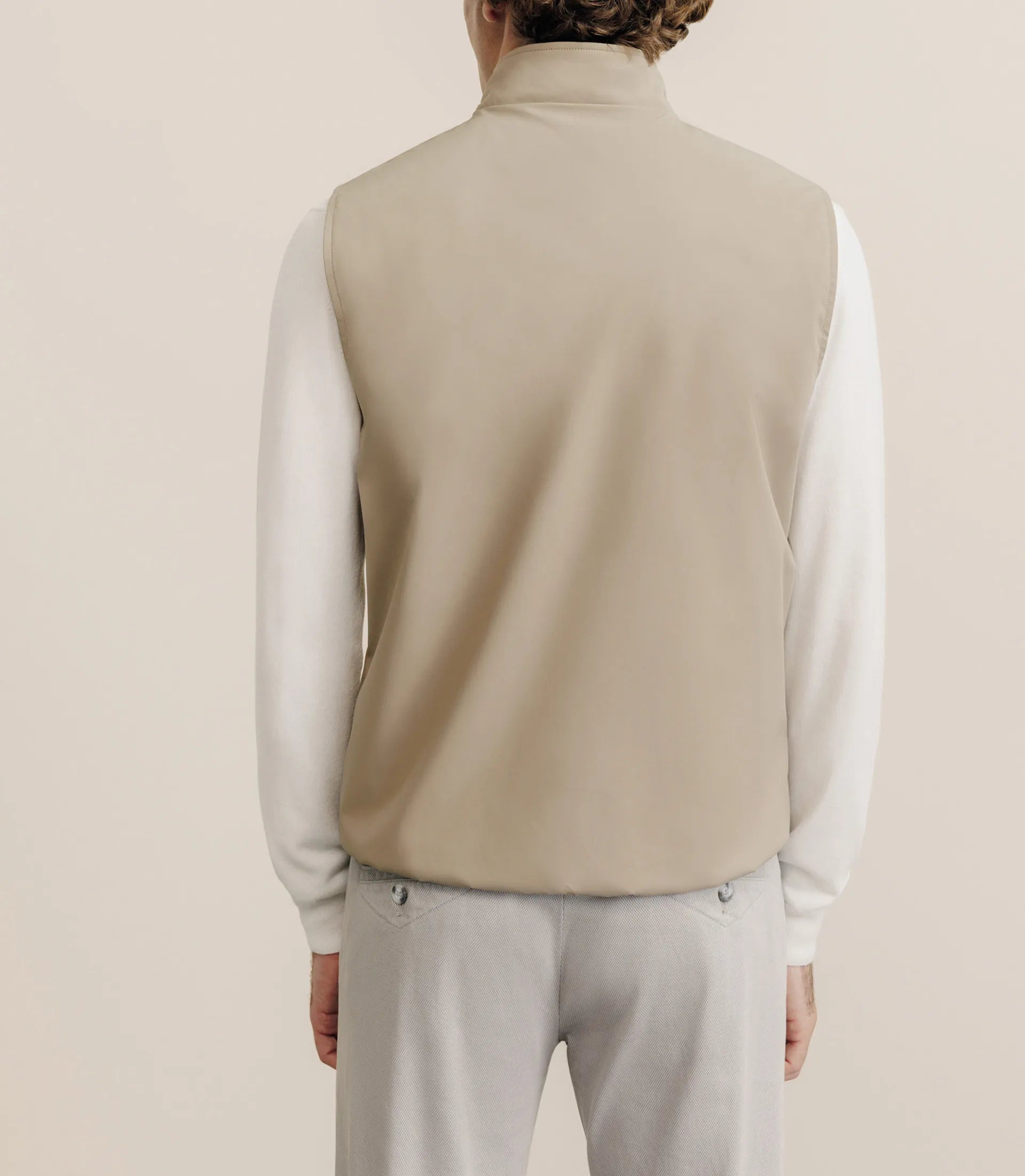 Blouson sans manche beige