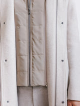Beige high-neck coat
