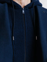 Navy knit jacket