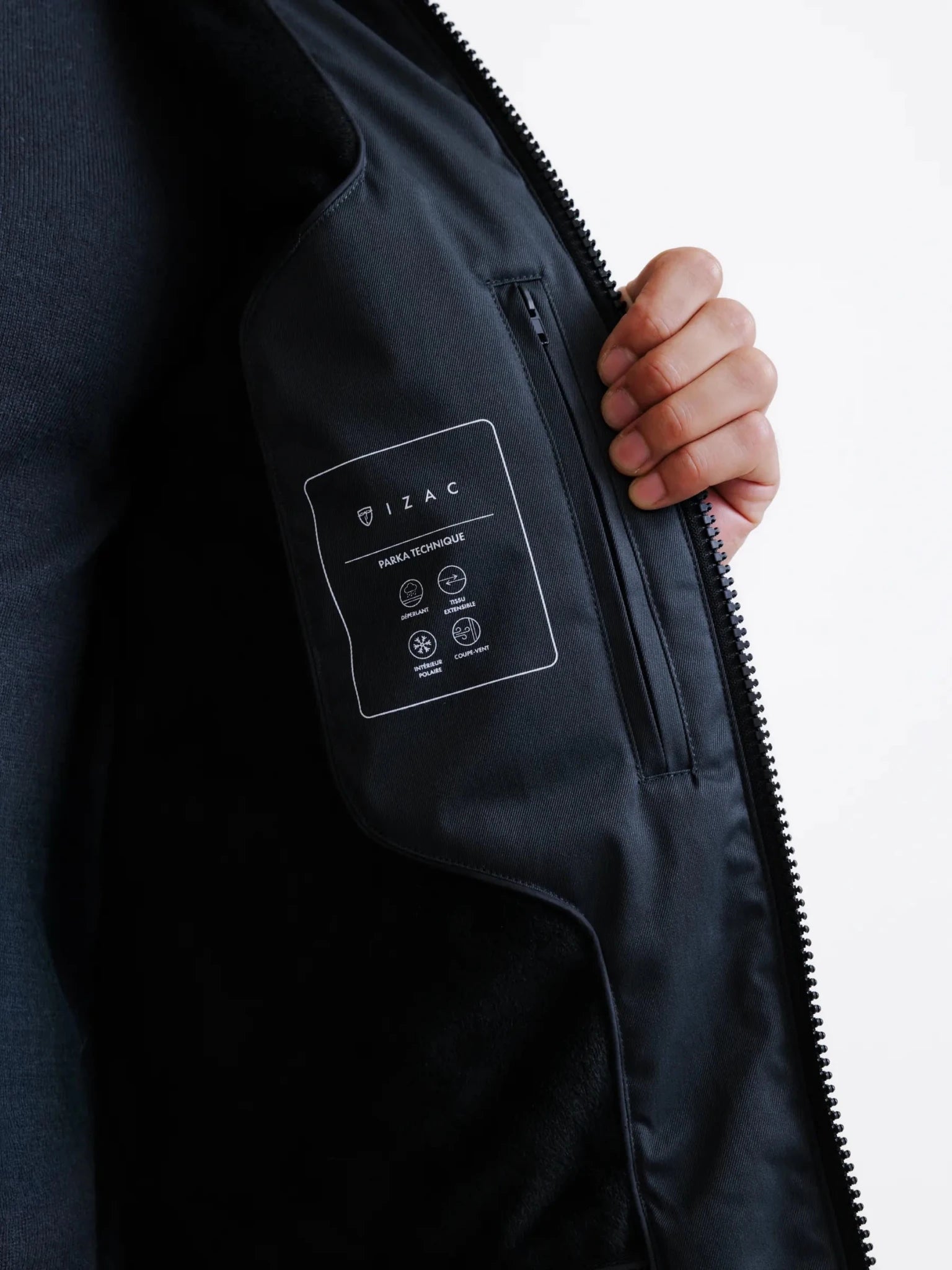 Parka à capuche anthracite - IZAC