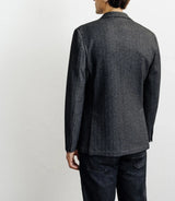 Veste en maille chevron anthracite