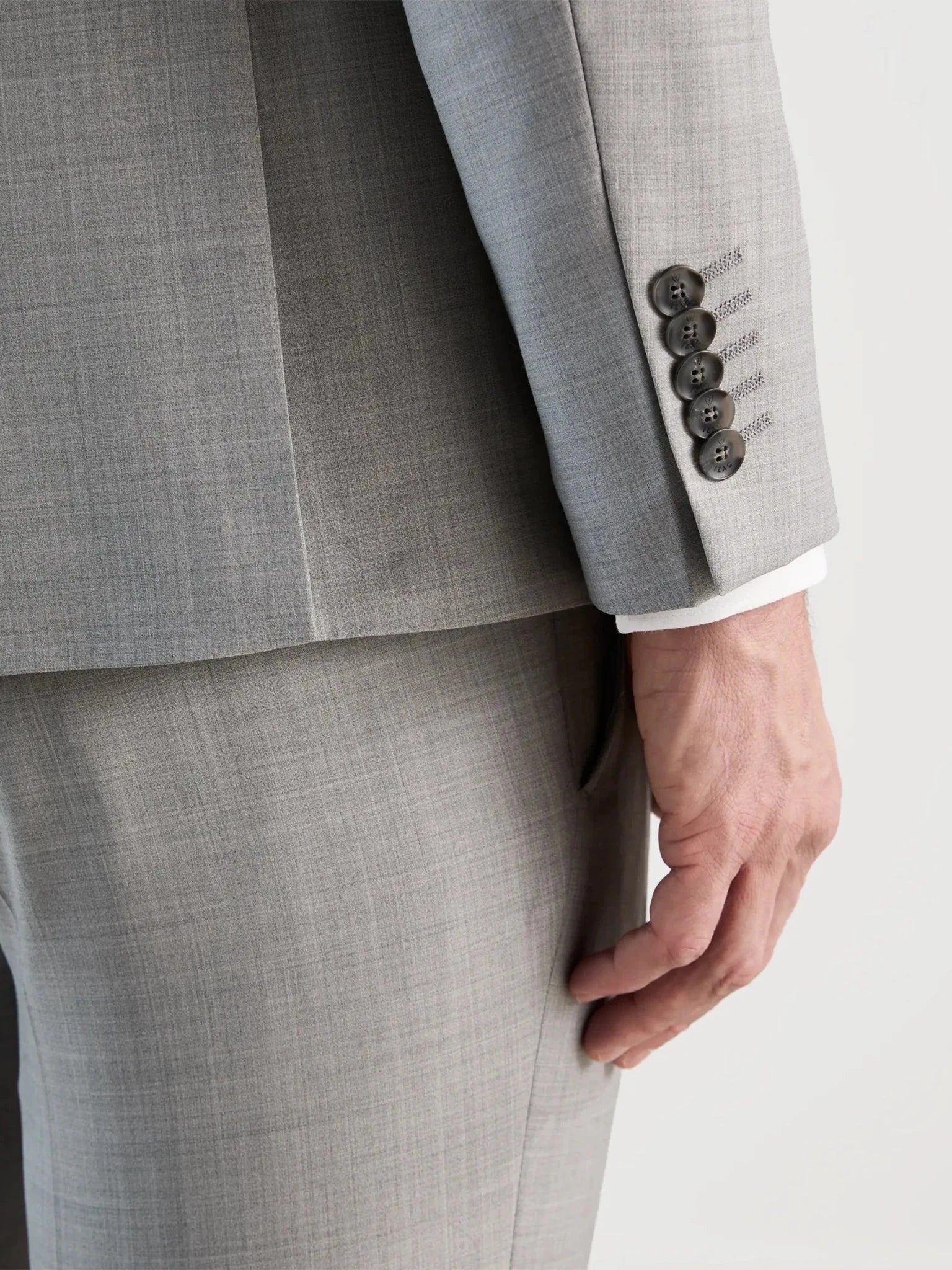 Costume 2 boutons gris
