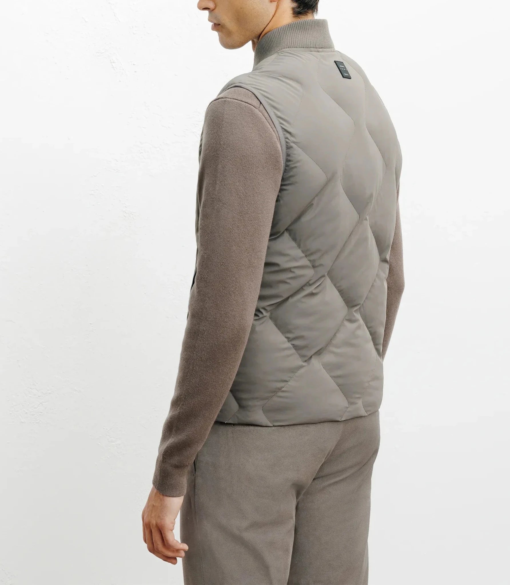 Doudoune sans manches taupe