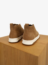 Camel suede casual ankle boots