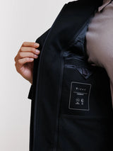 Knit jacket with black facing