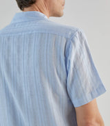 Chemise casual brodée ciel - IZAC