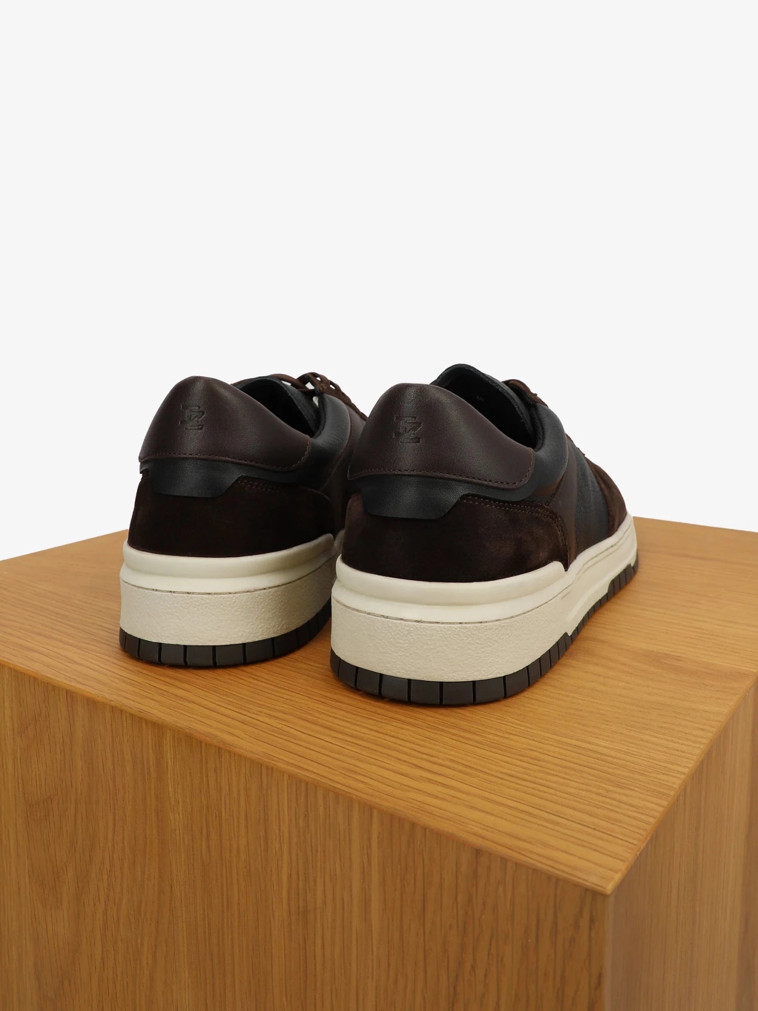 Baskets en cuir marron - IZAC