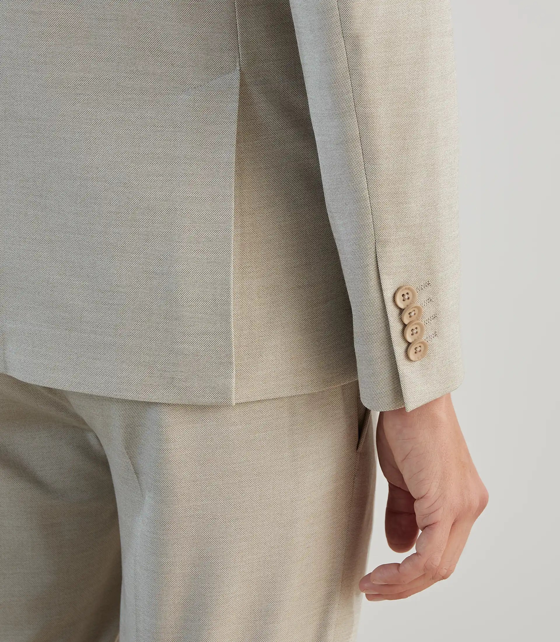 Veste ville avec parementure beige - IZAC