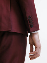 Costume 2 boutons laine majoritaire prune