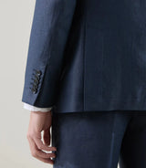 Costume 2 boutons 100% lin marine - IZAC