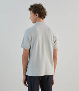 Polo col zip en jeu de points gris clair - IZAC