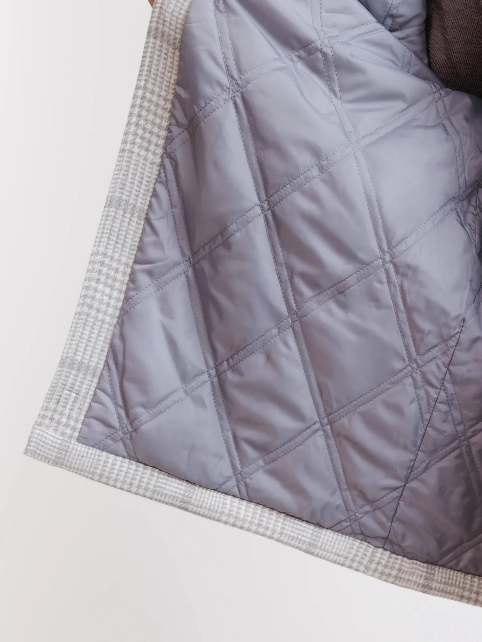 Veste 3 poches à carreaux gris clair - IZAC