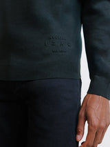 Pull col rond teddy kaki foncé