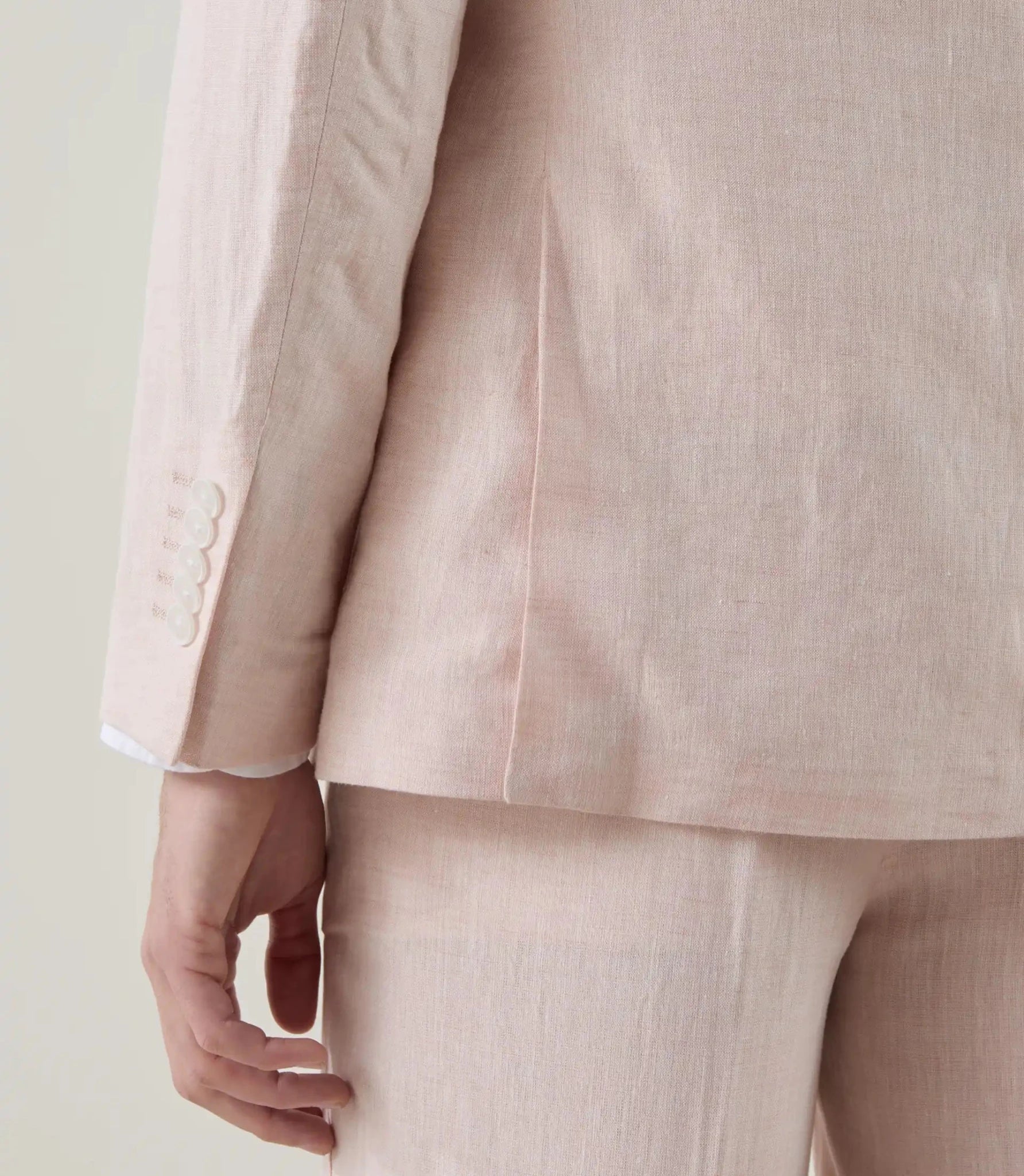 Veste ville 100% lin rose - IZAC