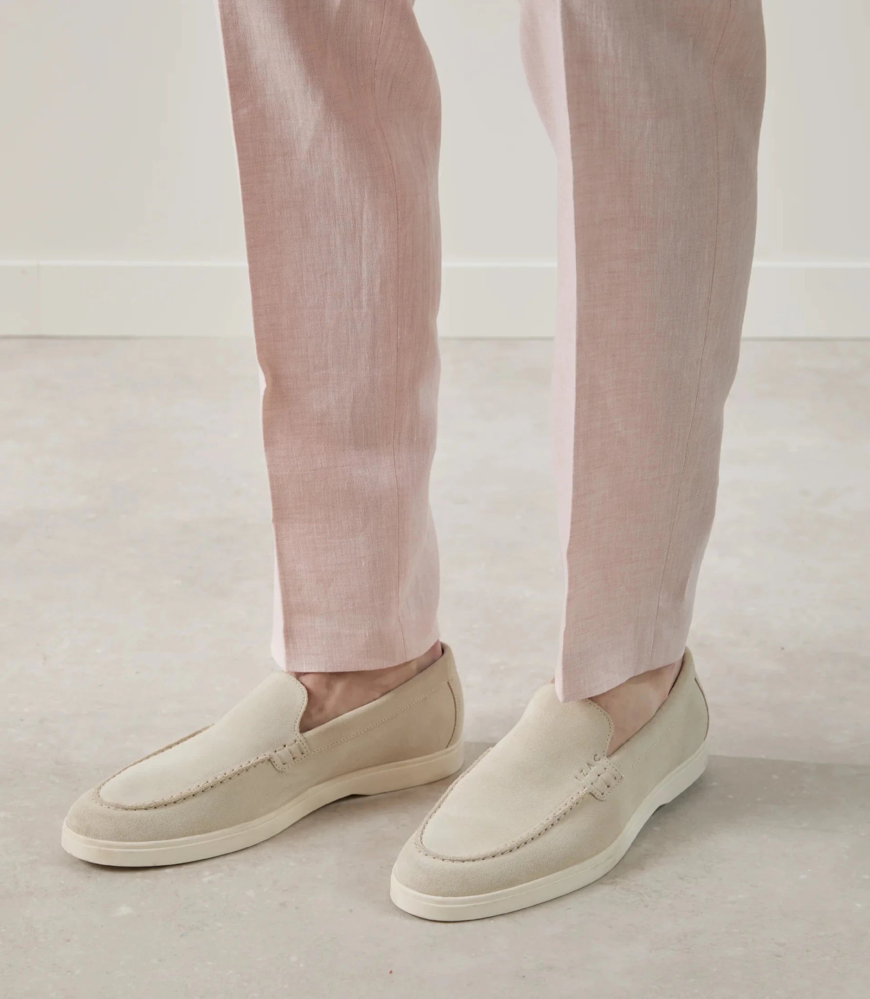 Pantalon ville 100% lin rose - IZAC
