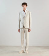 Pantalon ville 100% lin beige - IZAC