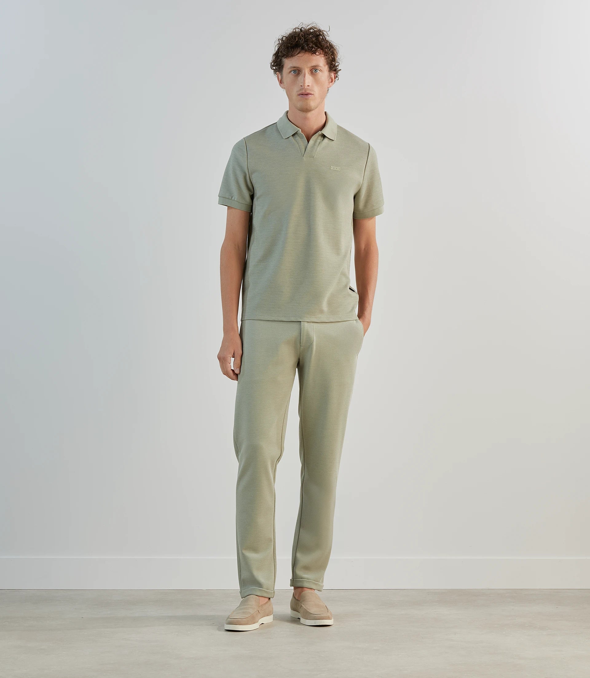 Pantalon casual en maille kaki - IZAC