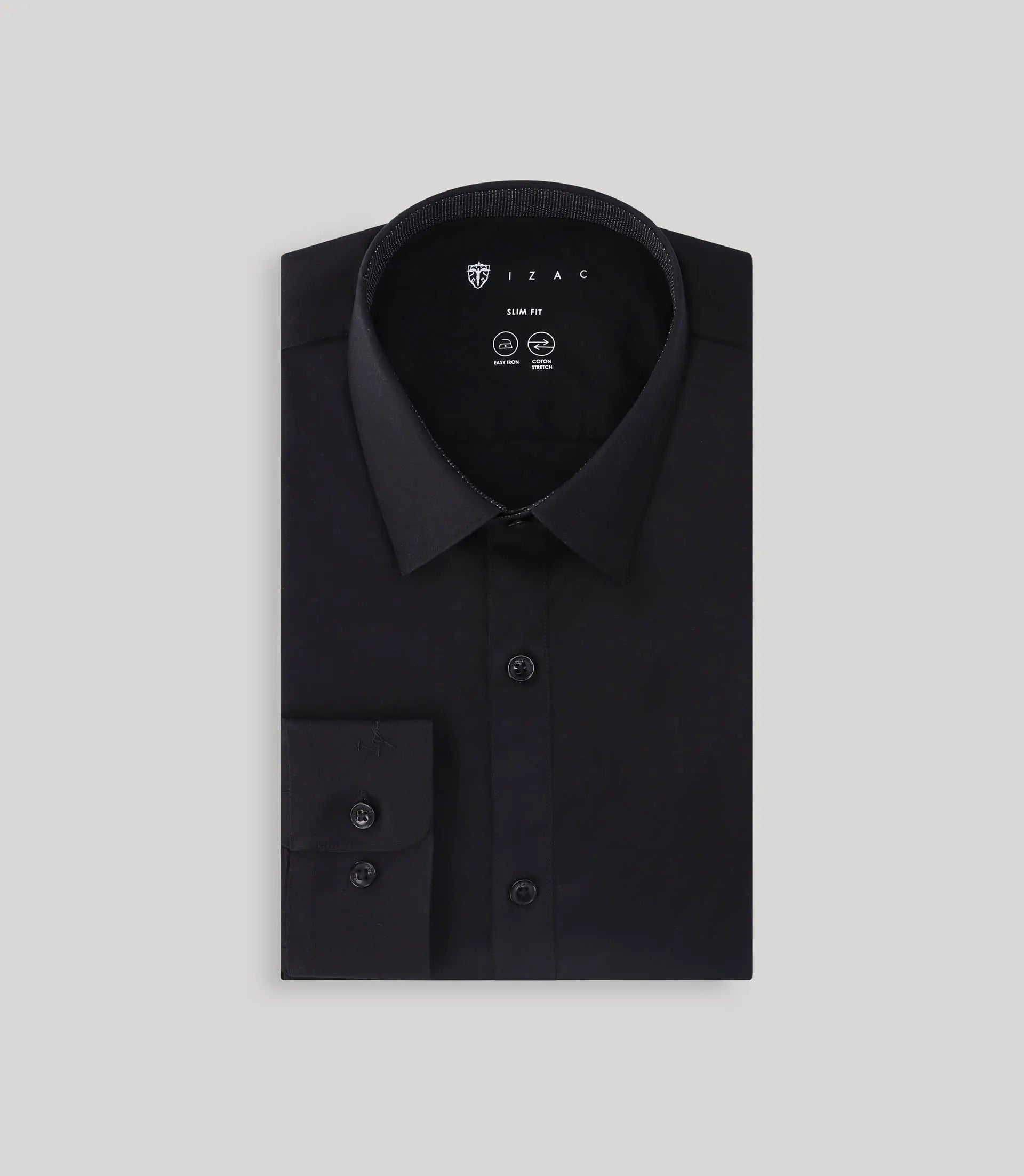 Chemise ville avec coudières noire - IZAC