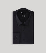 Chemise ville avec coudières noire - IZAC