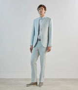 Pantalon ville 100% lin vert d'eau