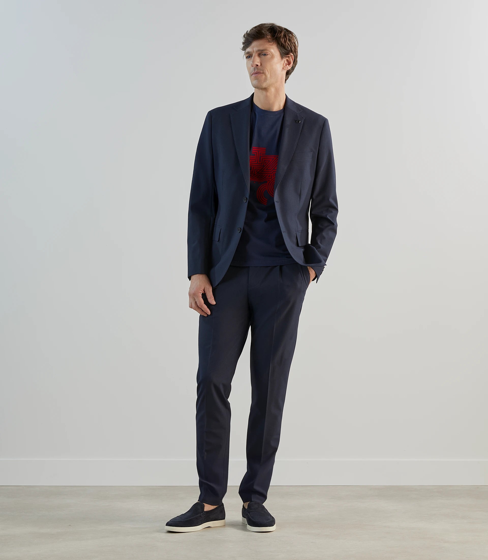 Pantalon ville à cordon de serrage marine - IZAC