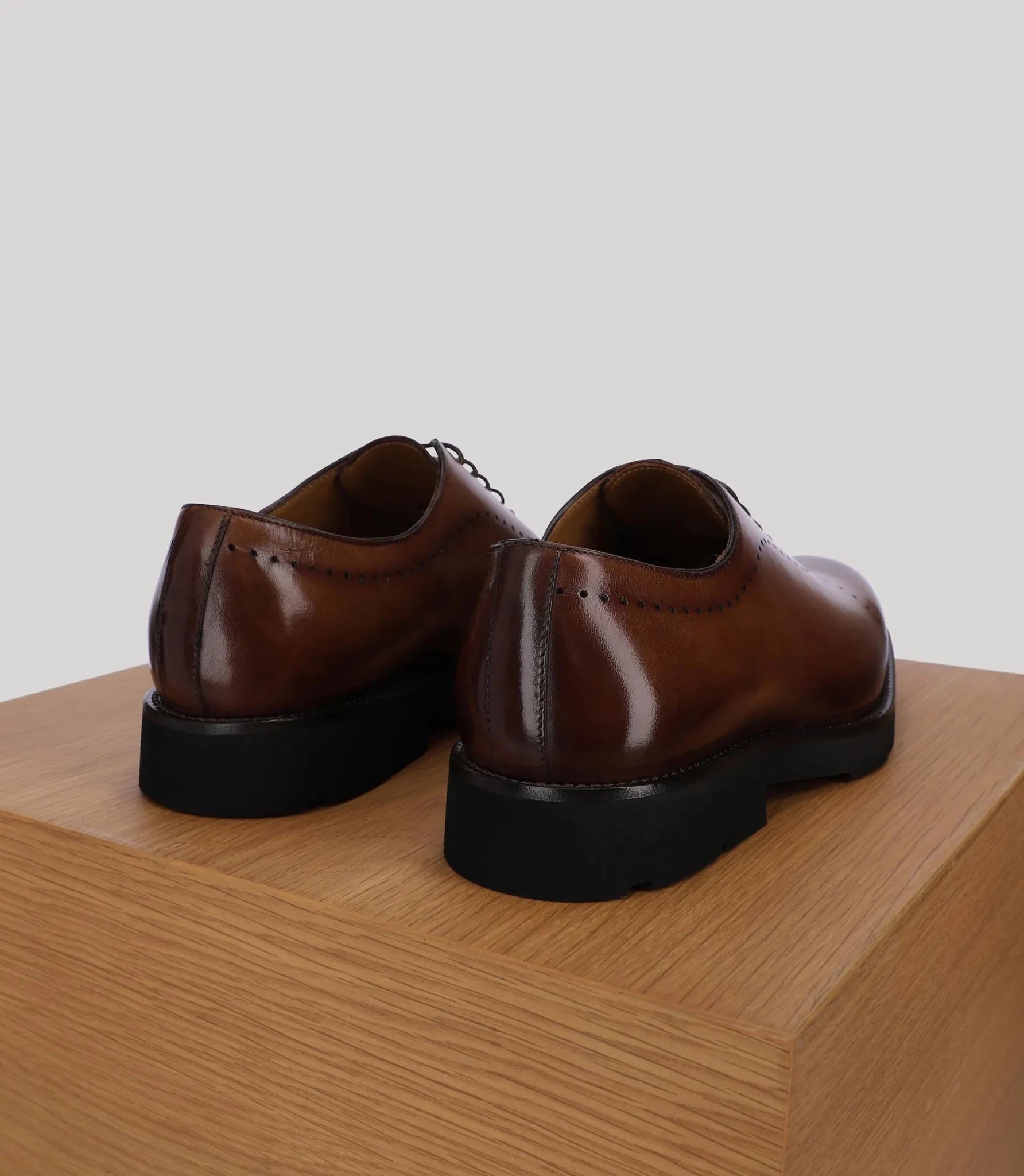 brown leather brogue