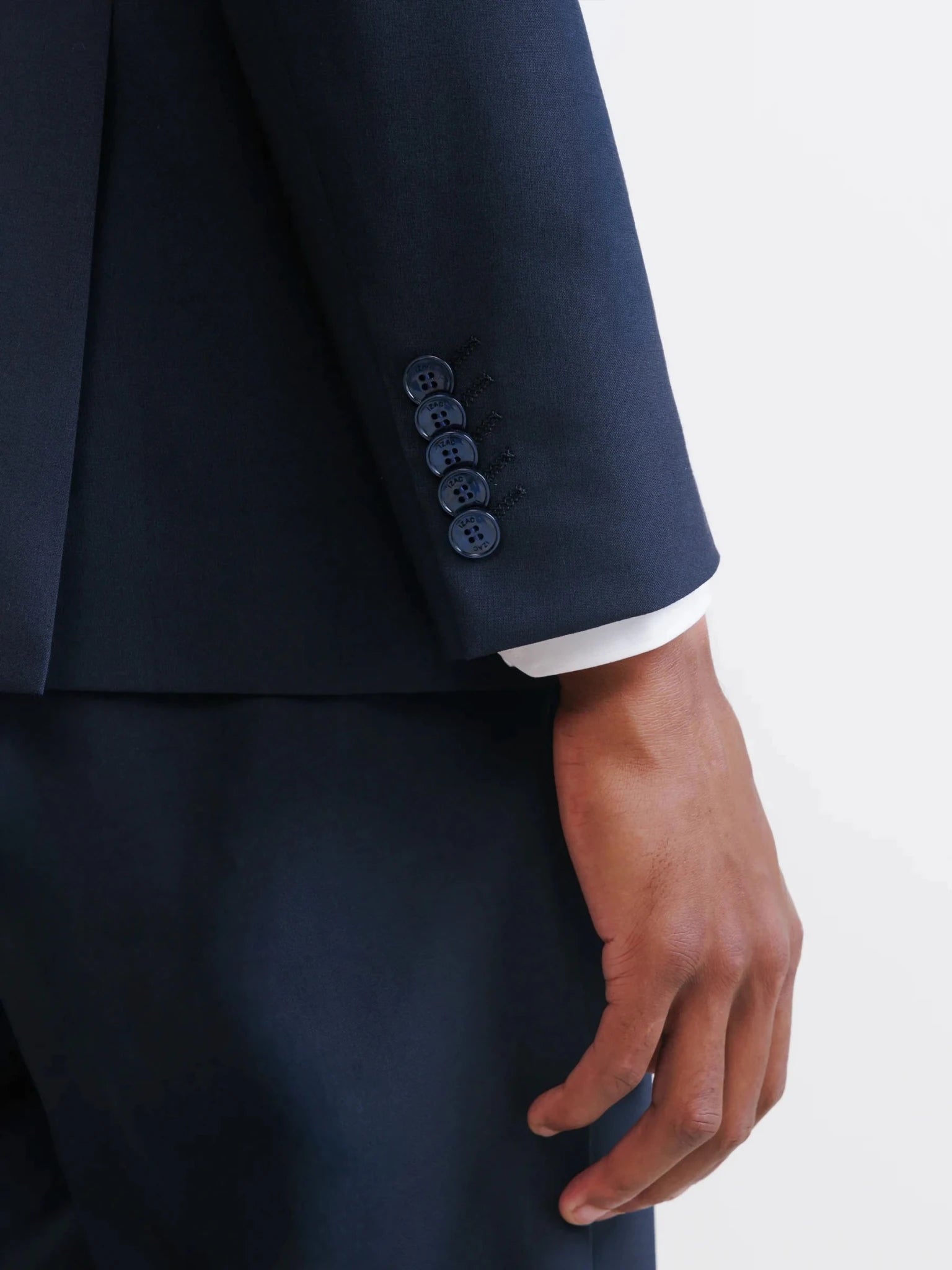 Costume 2 boutons 100% laine bleu marine