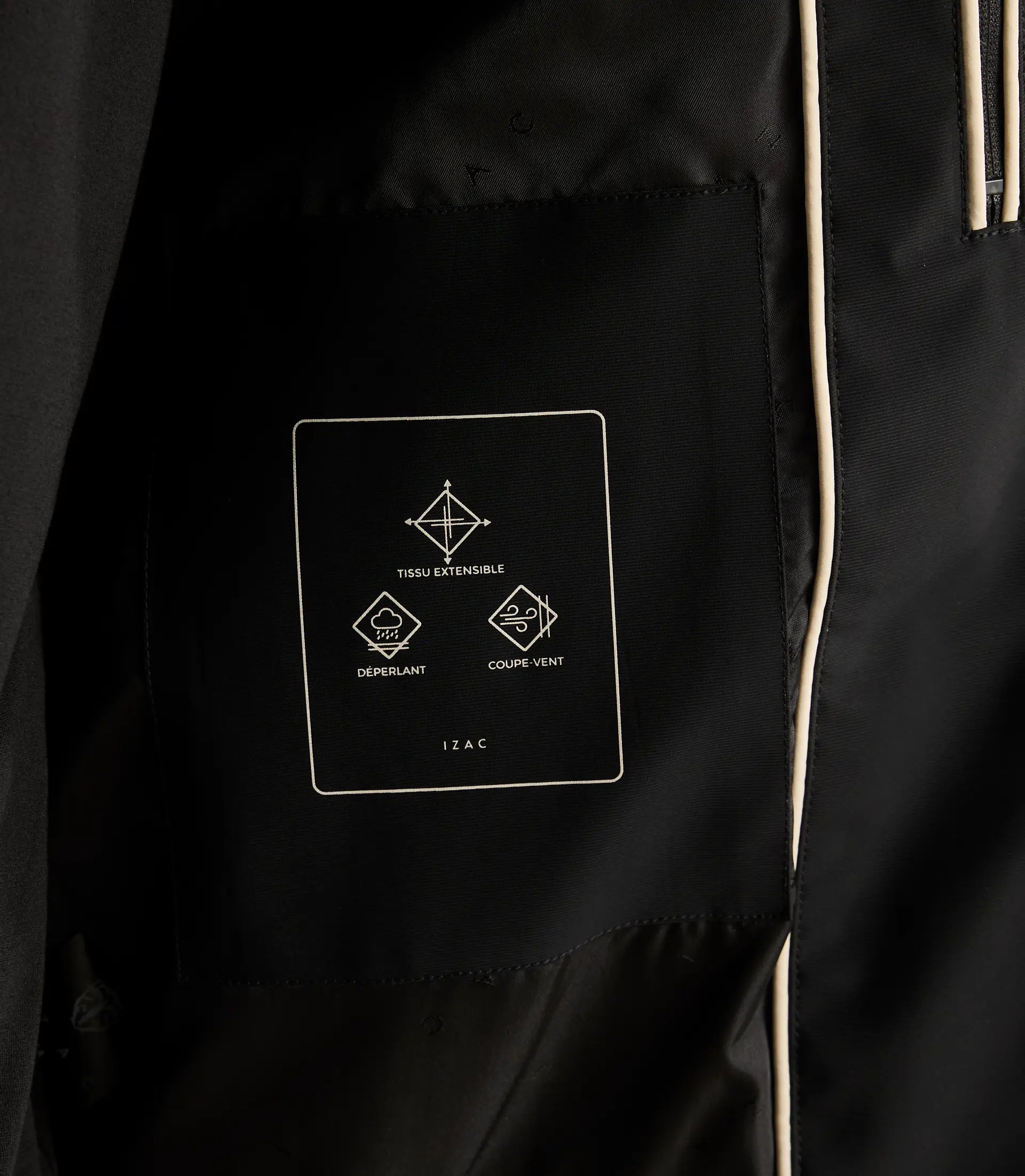 Blouson col montant noir - IZAC