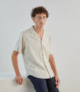 Chemise casual brodée naturel - IZAC