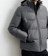 Short grey down jacket