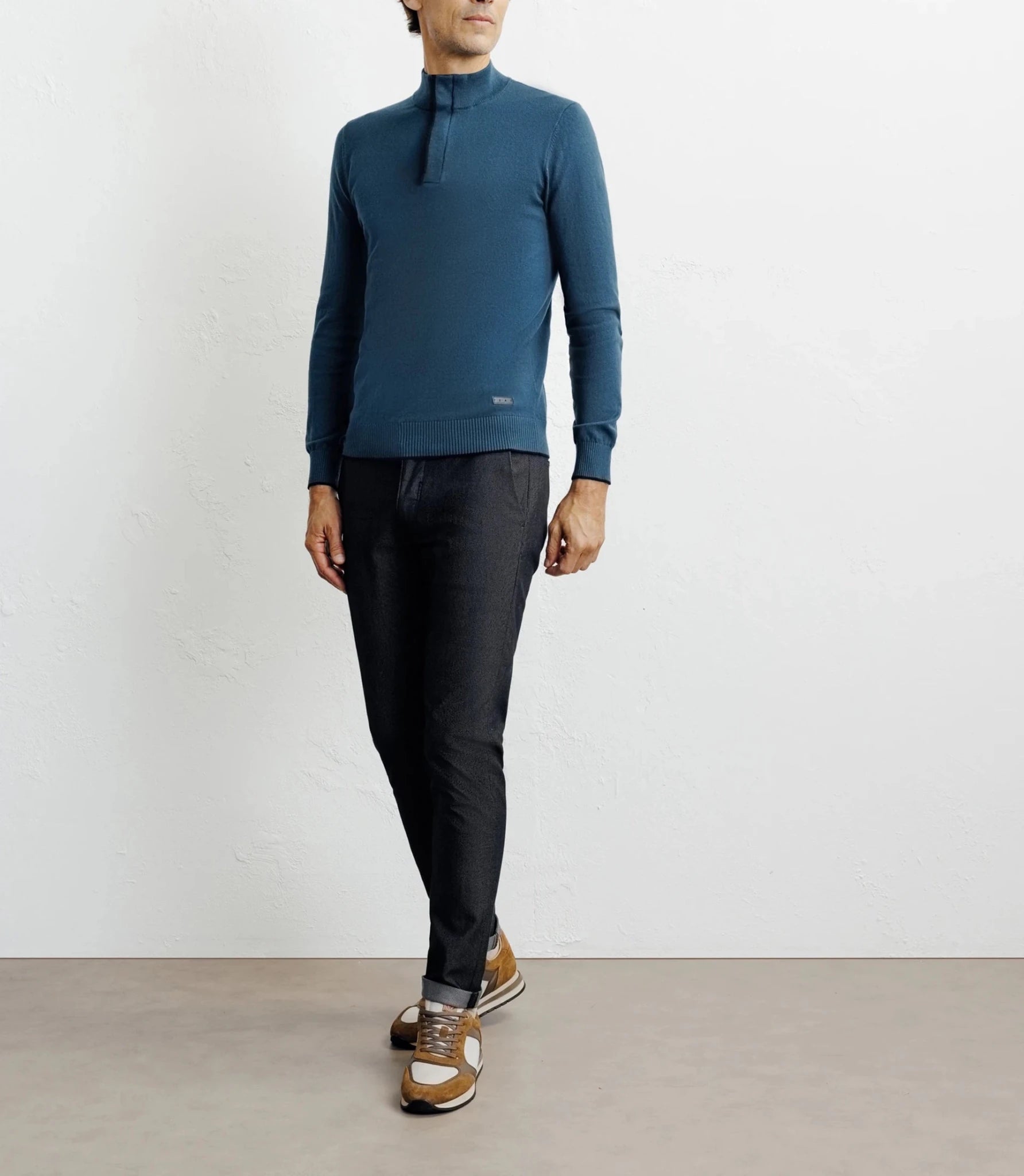 Pull col montant demi zippé canard - IZAC