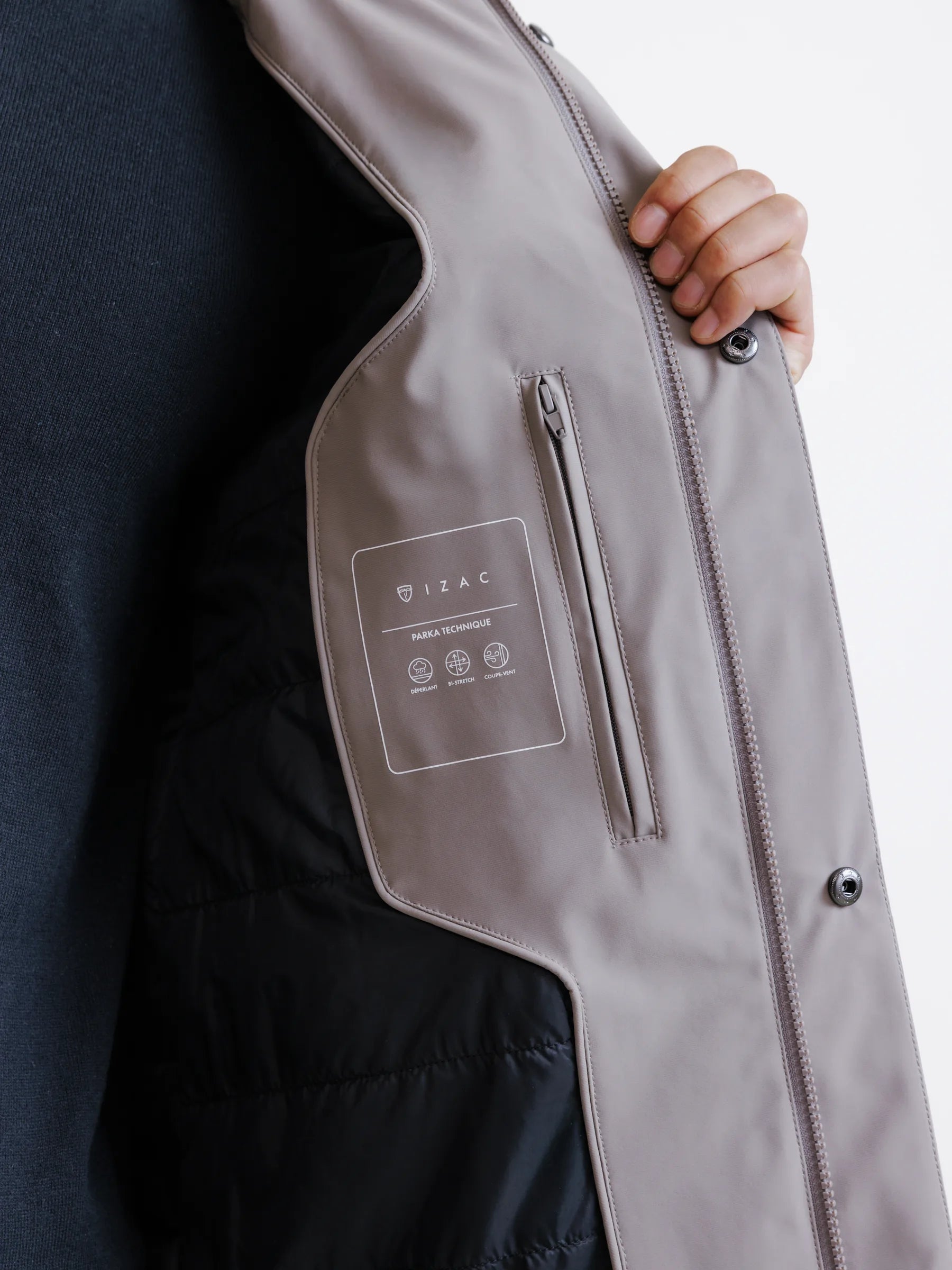 Taupe light parka