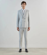 Costume croisé gris clair