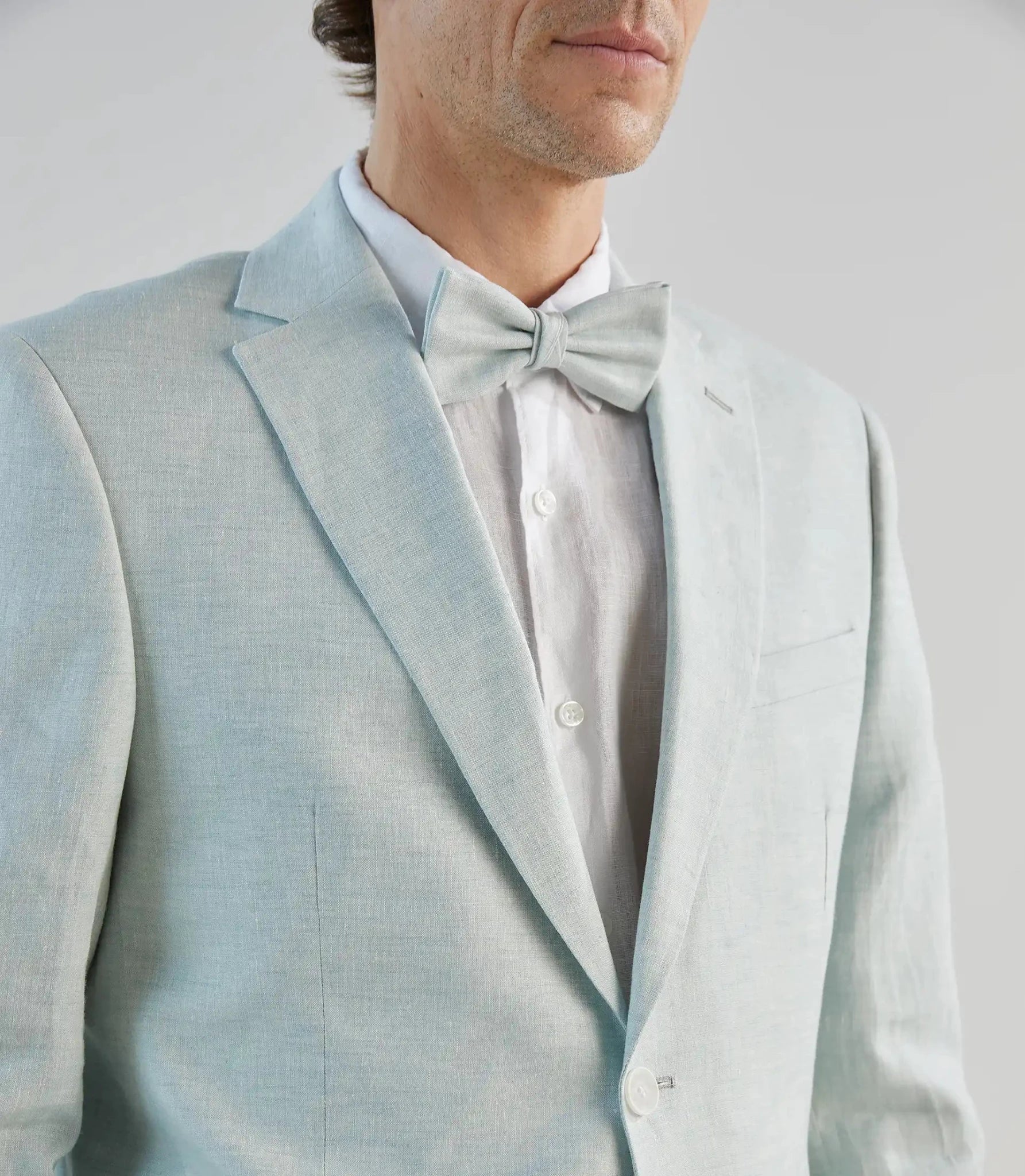 Veste ville 100% lin vert d'eau - IZAC