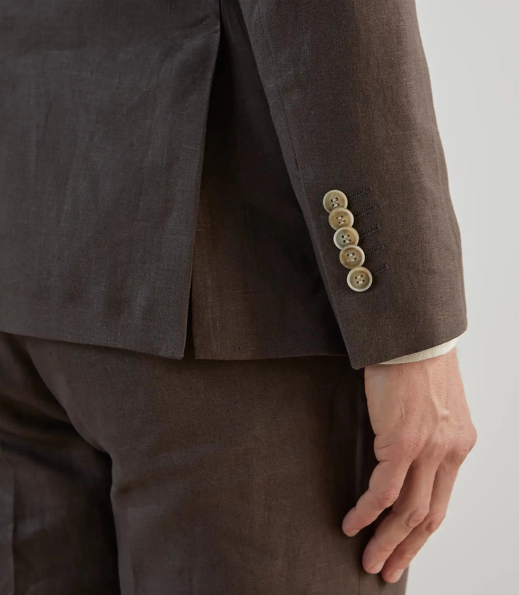 Veste ville 100% lin marron - IZAC