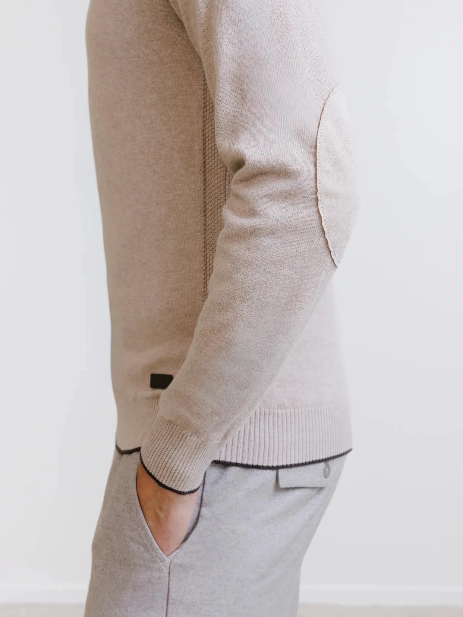 Pull col rond beige - IZAC