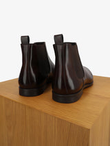 Bottine chelsea en cuir lisse marron - IZAC
