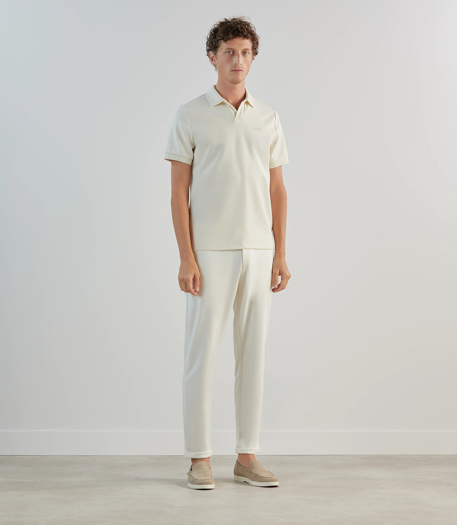 Pantalon casual en maille écru - IZAC