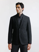 Veste en tissu armuré noire