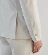 Ecru double-breasted suit